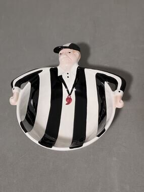 Rare 1993 Omnibus Ceramic Football Umpire Candy Bowl - Fitz & Floyd Collectible